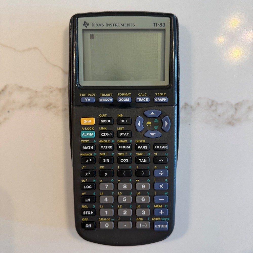 Texas Instruments TI-83 Graphing Calculator with Slide Cover Dark Gray